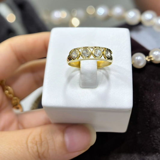 ANILLO 4 PIEDRSAS PLANA